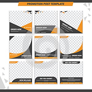 Modern product promotion elegant active and masculine bold instagram social media post template set