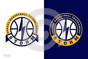 Modern professional basketball logo set for sport team