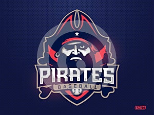 Modern professional emblem pirates for baseball team