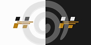 modern and professional H fast logo design