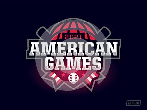 modern professional logo emblem for american championships in sport theme