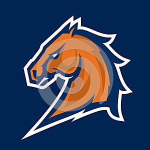 Modern professional logo with Mustang for a sport team.