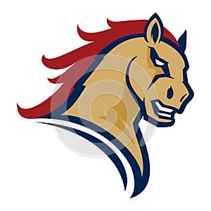 Modern professional logo with Mustang for a sport team.