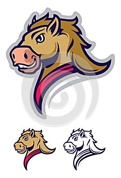 Modern professional logo with Mustang for a sport team.