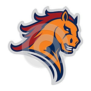 Modern professional logo with Mustang for a sport team.