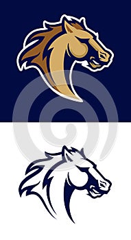 Modern professional logo with Mustang for a sport team. photo