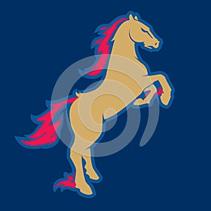 Modern professional logo with Mustang for a sport team.