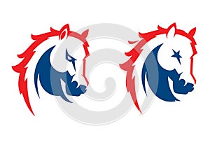 Modern professional logo with Mustang for a sport team.