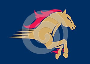 Modern professional logo with Mustang for a sport team.