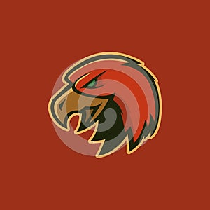 Modern professional logo for sport team. Eagle mascot. Eagles, vector symbol on a dark background.