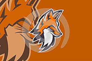 Modern professional logo for sport team. Fox Head Mascot logo.