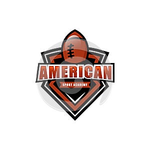 Modern proffesional american football logo design for club community