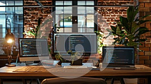 The modern programmer's desk.AI generated image