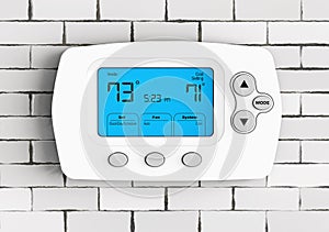 Modern Programming Thermostat. 3d Rendering