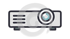 Modern Projector Device, Multimedia Presentation Tool Vector, vector design Generative AI