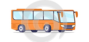Modern public intercity bus for passenger transportation isometric vector transit city service