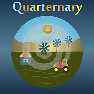 The modern Quaternary period in the history of the Earth.