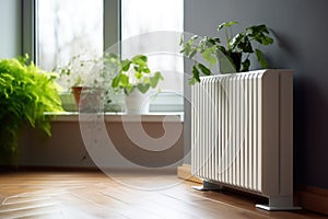 a modern radiator in an energy efficient home