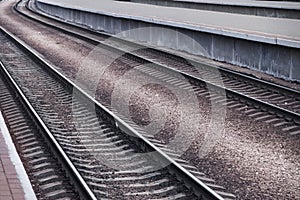 Modern railway track