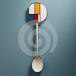 Modern Rainbow Spoon With De Stijl Influence