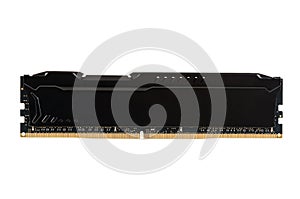 Modern RAM memory module with black radiator