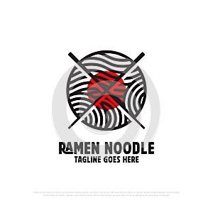 modern Ramen noodle logo design vector,food and beverages logo icon vector illustration, best for japanese restaurant logo idea