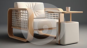 Modern Rattan Chair Photorealistic Renderings By Moshe Safdie