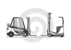 Modern reach truck and counterbalance forklift