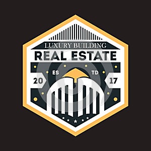 Modern real estate elegant vector label