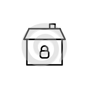 Modern real estate line icon.