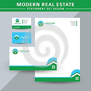 Modern Real Estate Stationery Set Design
