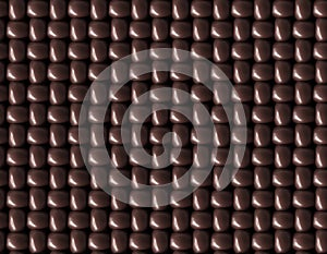 Brown weaved mesh seamless pattern. Illustration 3D.