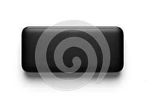 Modern rectangular black object isolated on white background