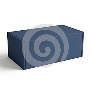 Modern rectangular storage box in dark blue
