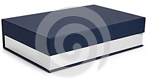 Modern rectangular storage box isolated on white background