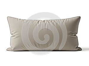 Modern rectangular throw pillow isolated on white background