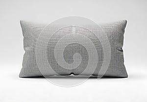 Modern rectangular throw pillow isolated on white background