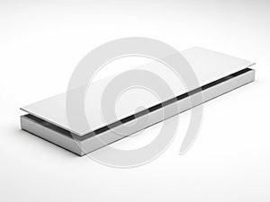 Modern rectangular tray isolated on white background