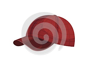 Modern red cap. Vector illustration on white background.