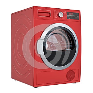 Modern red clothes dryer, 3D rendering