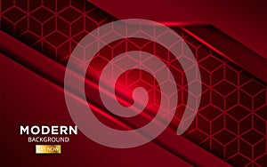 Modern red future vector background with line
