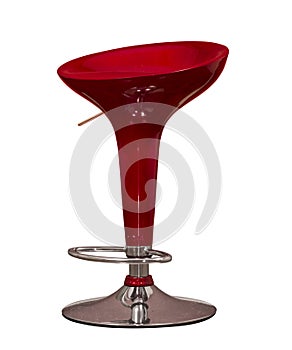 Modern red metallic chair