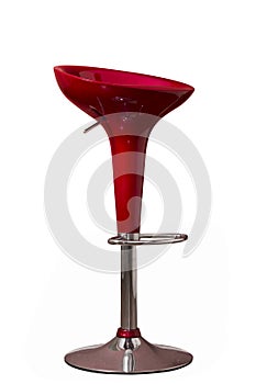 Modern red metallic chair