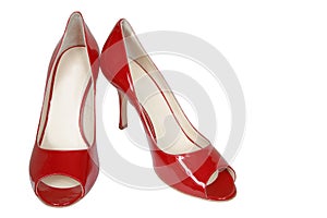Modern red shoes