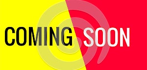 Modern red vector banner ribbon coming soon with megaphone. Web element. coming soon button. coming soon. coming soon sign.