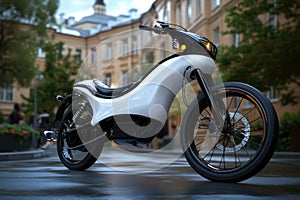 Modern refinement: high level of sophistication and perfection in modernized motorcycle, representing high class and photo