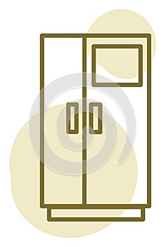 Modern refridgerator, icon
