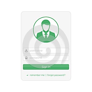 Modern registration and login form