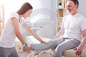 Modern rehabilitation physiotherapy photo