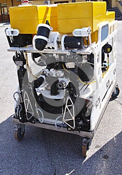 Modern remotely operated underwater vehicle , ROV